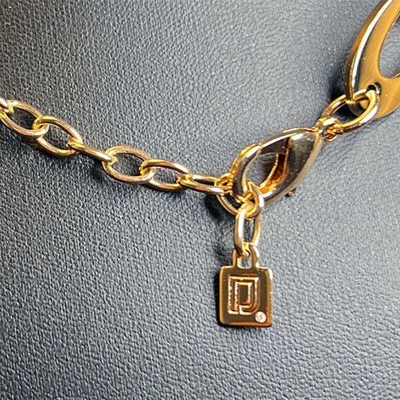 Dannijo – High Gloss Bold Gold Link Statement Necklace - NWOT - Picture 5 of 5